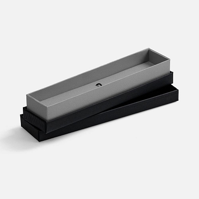 Футляр Nastro для 1 ручки, черный с серым (Серый)