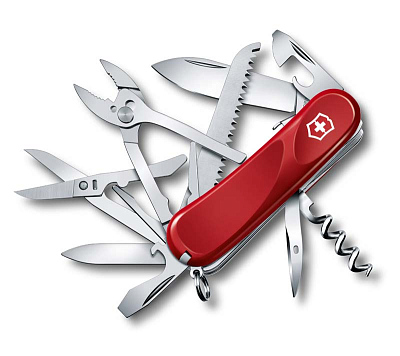Нож перочинный VICTORINOX Evolution S52, 85 мм, 20 функций, с фиксатором лезвия  (Красный)