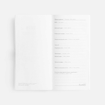 Еженедельник Baza, датированный, синий