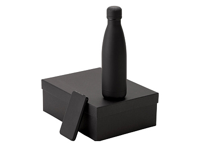 Подарочный набор COLOR IT с термобутылкой и повербанком (Чёрный)