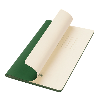 Блокнот Alpha slim, зеленый (Зеленый, бежевый)