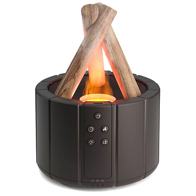 Светодиодный USB увлажнитель-аромадиффузор Bonfire с пультом Д/У  (Чёрный)