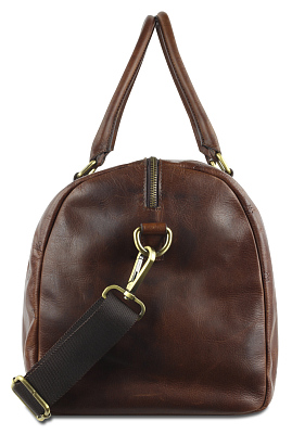 Сумка дорожная Mano "Don Leon", натуральная кожа в коричневом цвете, 50 х 27 х 24 см