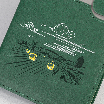 Ежедневник недатированный "Бари", формат А5, зеленый с серым