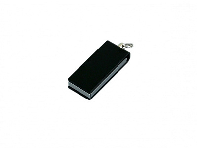 USB 2.0- флешка мини на 16 Гб с мини чипом в цветном корпусе (Черный)