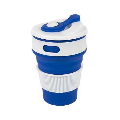 Стакан складной BUTTON,  350 мл (Синий)