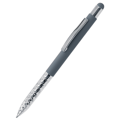 Ручка металлическая Party софт-тач, серая (Серый)