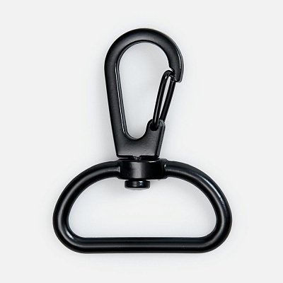 Застежка-карабин Snap Hook, L, черная (Чёрный)