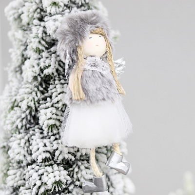 Новогоднее украшение рождественский ангел Бэгис  (Серый)