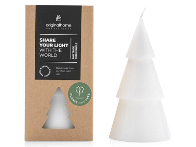 Рождественская елочная свеча матча, L (Белый)