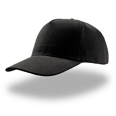 Бейсболка LIBERTY FIVE, 5 клиньев, застежка на липучке (Чёрный)