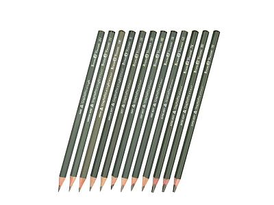 Набор из 12 чернографитовых карандашей Sketch & Art 2Н - 9В