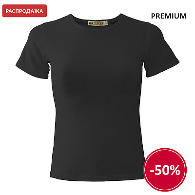 Футболка женская REDFORT стрейч (Чёрный)