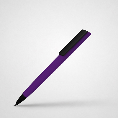 Ручка пластиковая шариковая C1 soft-touch (Фиолетовый)