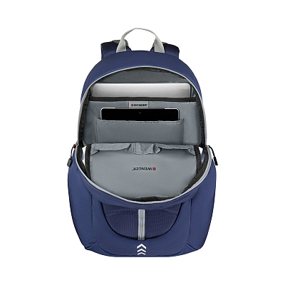 Рюкзак WENGER Engyz 16", синий, 100% полиэстер, 33х20х46 см, 21 л