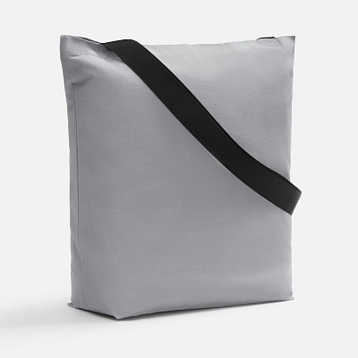 Шопер B5  с широкими черными ручками (Серый)