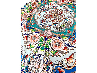 Платок Шедевры русских эмальеров