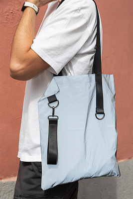 Шоппер Superbag Reflect (серый с чёрным)