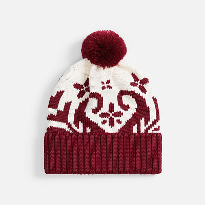 Шапка Wintertude, красная с белым (Красный)