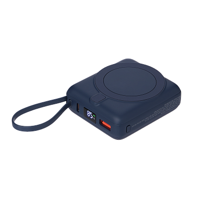 Внешний аккумулятор с подсветкой Ritter PD 10000mAh с функцией беспроводной зарядки 15W  (Синий)