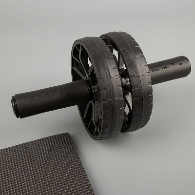 Ролик для пресса с ковриком Presswork, черный