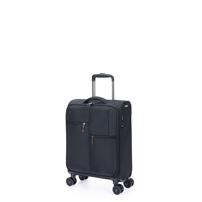 Чемодан TORBER Seyd, чёрный, нейлон 600D, 36,5 х 19 х 54 см, 32 л (Черный)