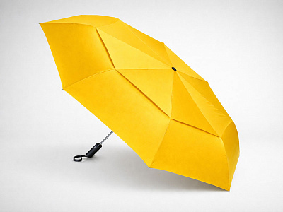 Зонт складной Кэнопи с большим двойным куполом (d126 см) (Желтый)