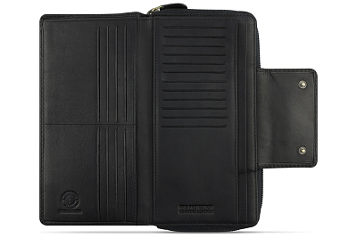 Кошелек KLONDIKE RUSH «Sheila», натуральная кожа в черном цвете, 19 х 11 х 4 см