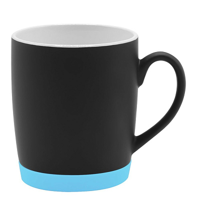 Кружка Make Me To Go, чёрная/голубая (Черный/голубой)