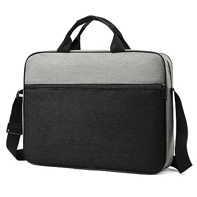 Сумка для документов SHUFFLE, серая (Серый + чёрный)