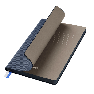 Ежедневник Rain недатированный, синий (без упаковки, без стикера) (Синий, серый)