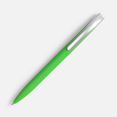 Ручка шариковая Pin Soft Touch, зеленая