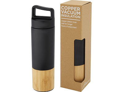 Термобутылка Torne с медной вакуумной изоляцией (Черный/натуральный)