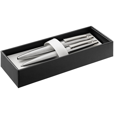 Набор из механического карандаша и ручки Poetica  (Серебристый)