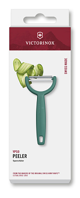 Овощечистка VICTORINOX YPSO, серрейторное лезвие из нержавеющей стали, зеленая