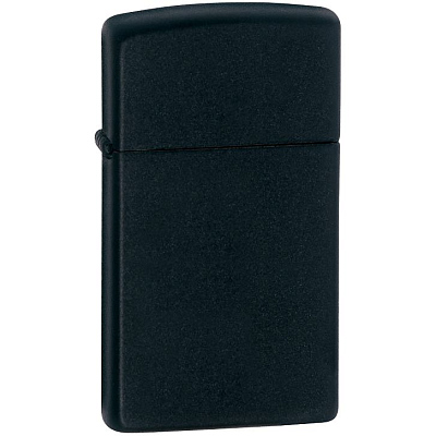 Зажигалка Zippo Slim Matt, матовая черная (Чёрный)
