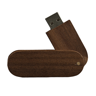 Дерево 08 Твист дерево , 16Гб, переходник мини-пвх (Темное дерево)