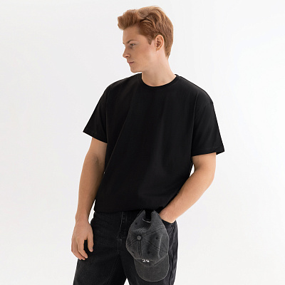 Футболка унисекс Крис (Kris), 150 гр., черная, размер XXXL (Чёрный)
