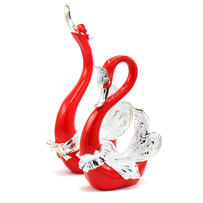 Набор статуэток &amp;quot;Влюбленные лебеди&amp;quot;, красные (Красный)
