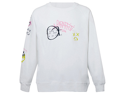 Свитшот оверсайз с рукавом реглан Belgrade, унисекс (Белый)