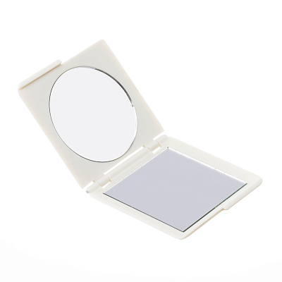 Зеркало Dewal Beauty серия "Прованс" карманное квадратное, цвет бежевый