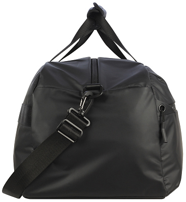 Сумка спортивная BUGATTI Blanc, чёрная, тарпаулин/полиэстер, 52х26х27,5 см