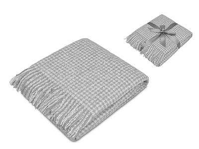 Плед акриловый Harp 180 х 130 см (Белый, холодный серый)