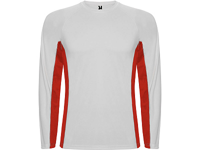 Футболка с длинным рукавом Shanghai мужская (Белый/красный)