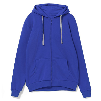 Толстовка на молнии с капюшоном Unit Siverga , ярко-синяя (Синий)