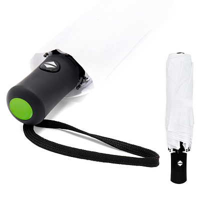 Автоматический противоштормовой зонт Vortex To Go  (Белый/салатовый)