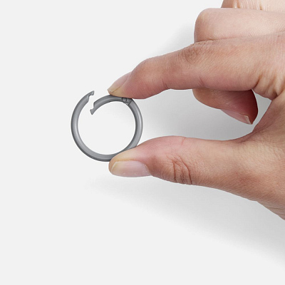 Карабин-кольцо Claus, L, серый