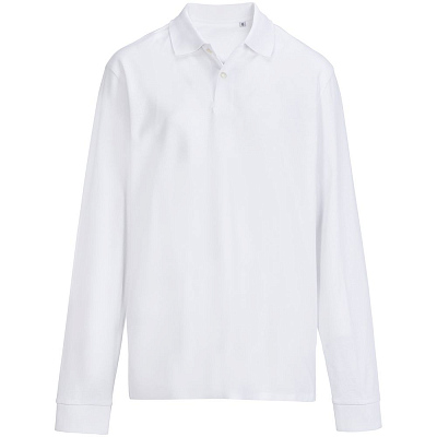 Рубашка поло унисекс с длинным рукавом Pacific LSL, белая (Белый)