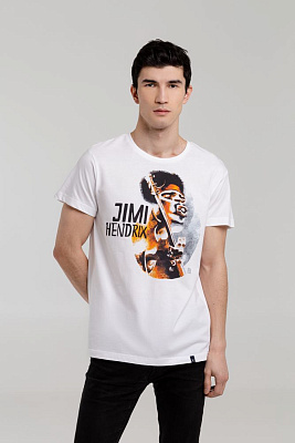 Футболка «Меламед. Jimi Hendrix», белая (Белый)
