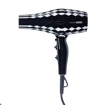 Фен DEWAL BEAUTY Diamond Black, черный, 2200 Вт, 1 насадка
